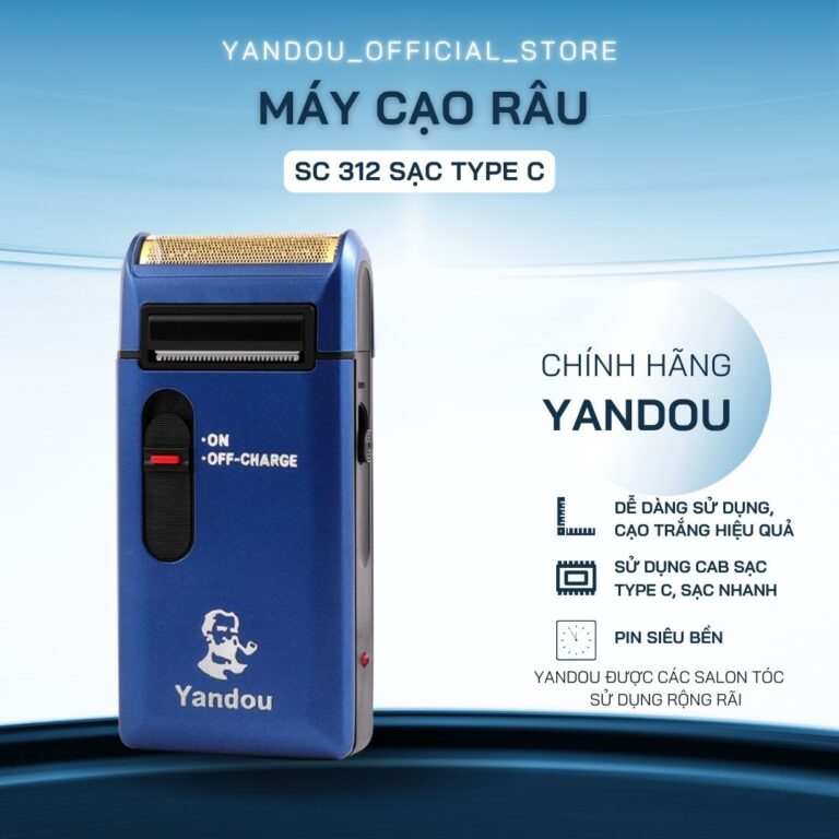 Máy Cạo Râu Yandou Lưỡi Ngang RSC 312U Sạc USB TypeC